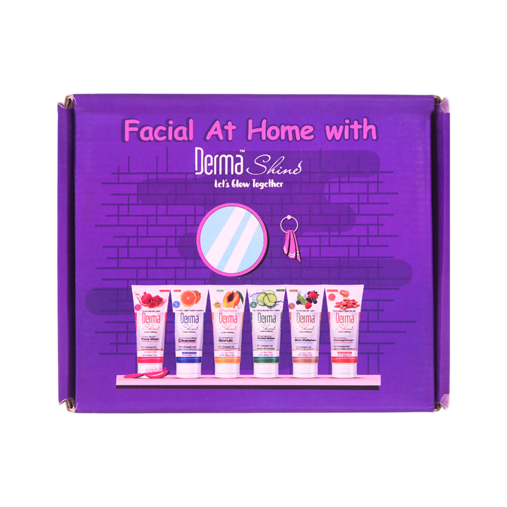 DERMA SHINE 6 IN 1 BRIGHTENING  FRUIT FACIAL KIT