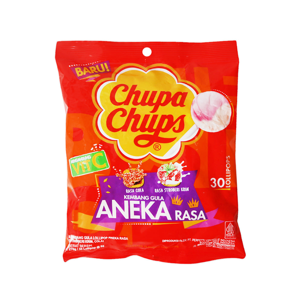 CHUPA CHUPS LOLLIPOPS ANEKA RASA 30PC PACK 270G