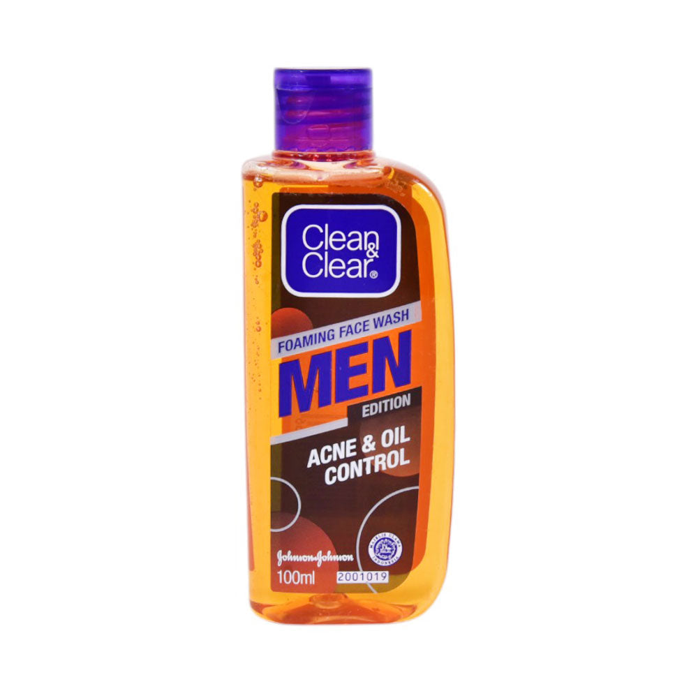 CLEAN & CLEAR MEN ACNE & OIL CONTROL FACE WASH 100ML