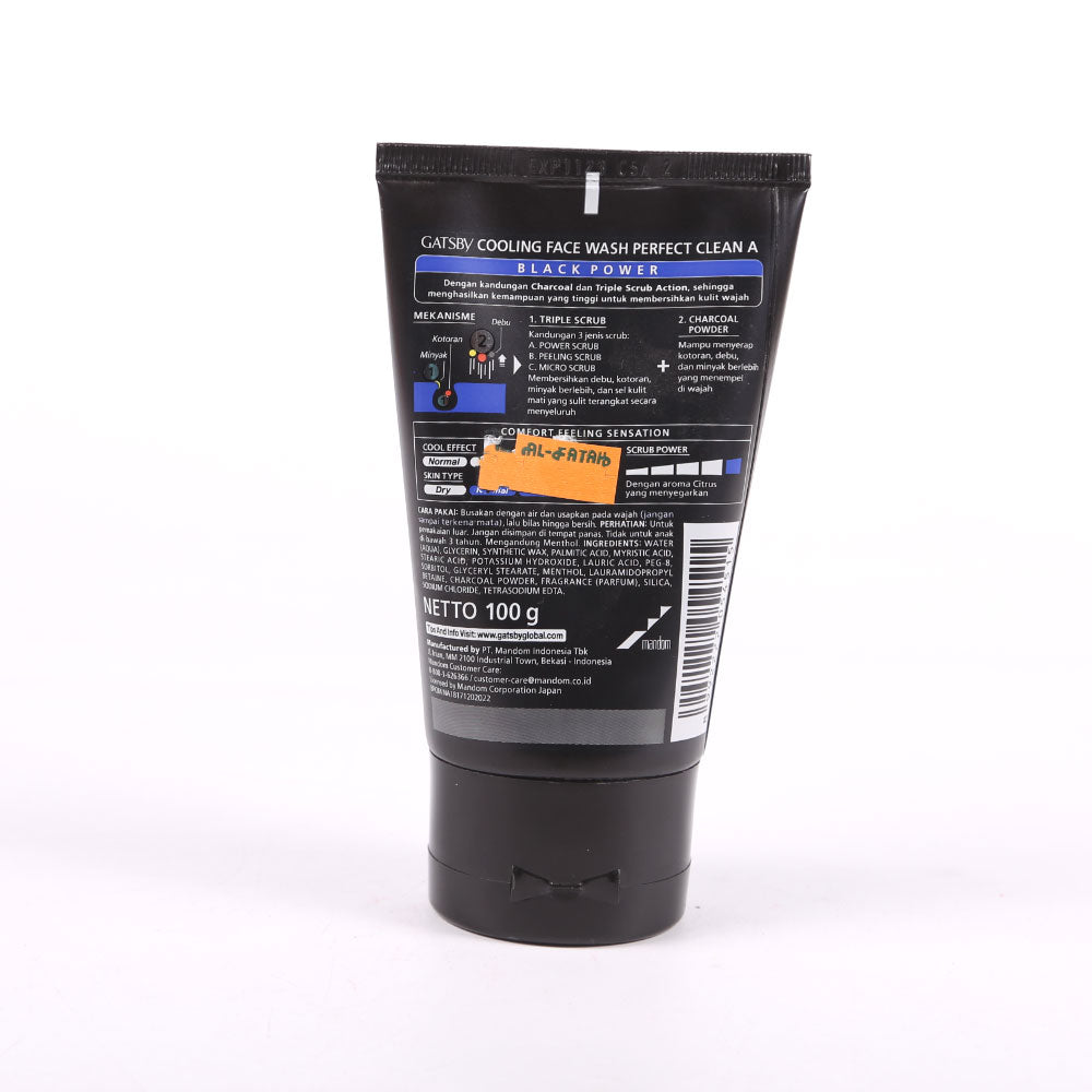 GATSBY FACE WASH CHARCOAL POWDER BLACK POWER 100GM