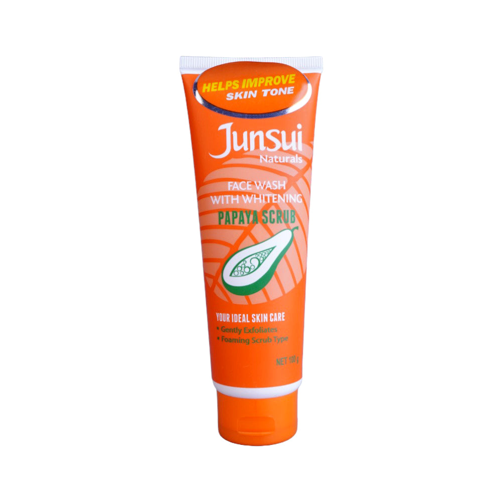 JUNSUI FACE WASH WITH WHITENING PAPAYA SCRUB 100GM