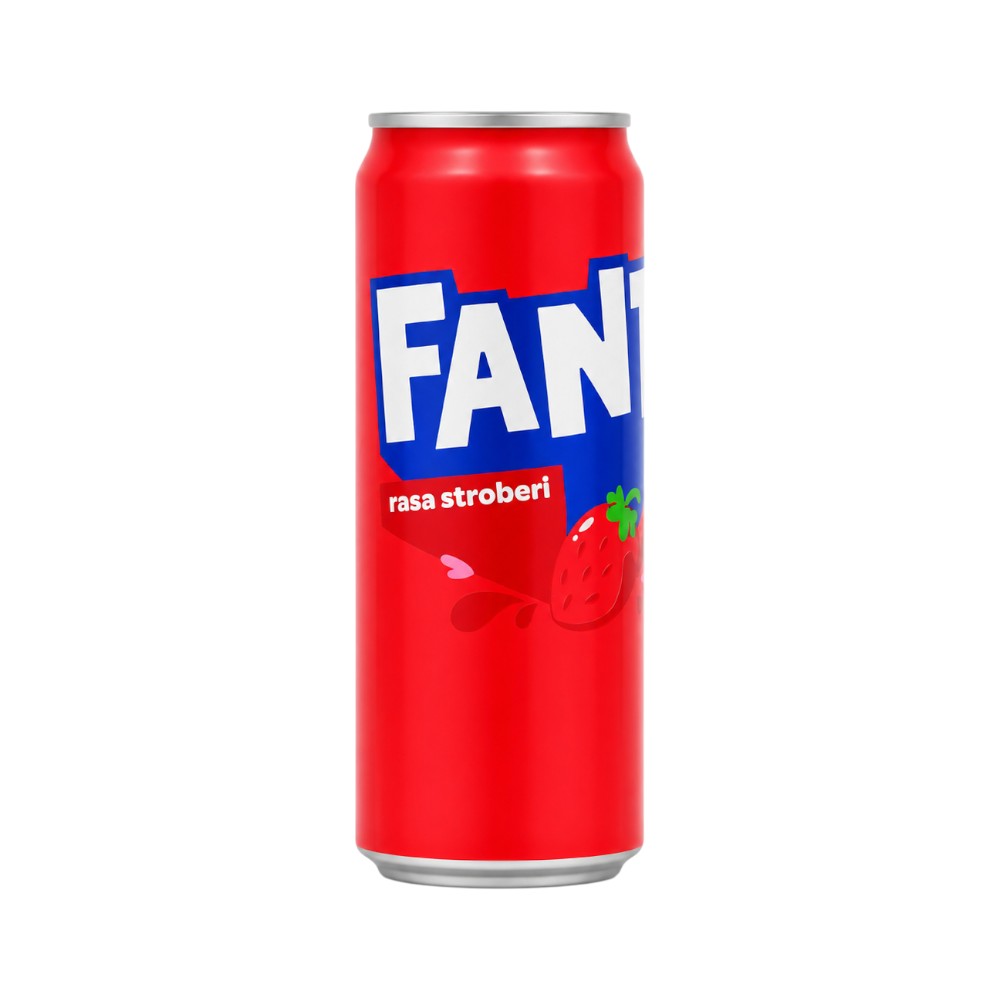 FANTA DRINK RASA STROBERI TIN 330 ML