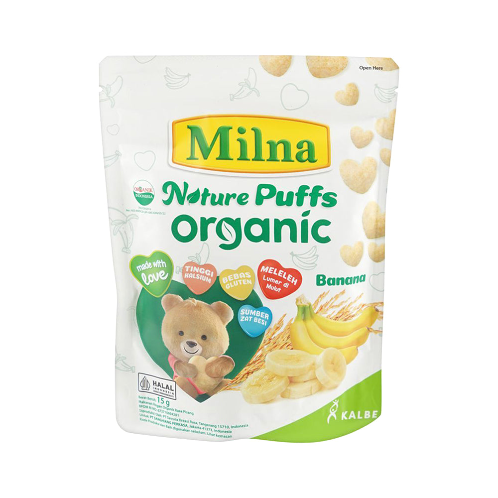 MILNA NATURE PUFFS ORGANIC BANANA 15 GM