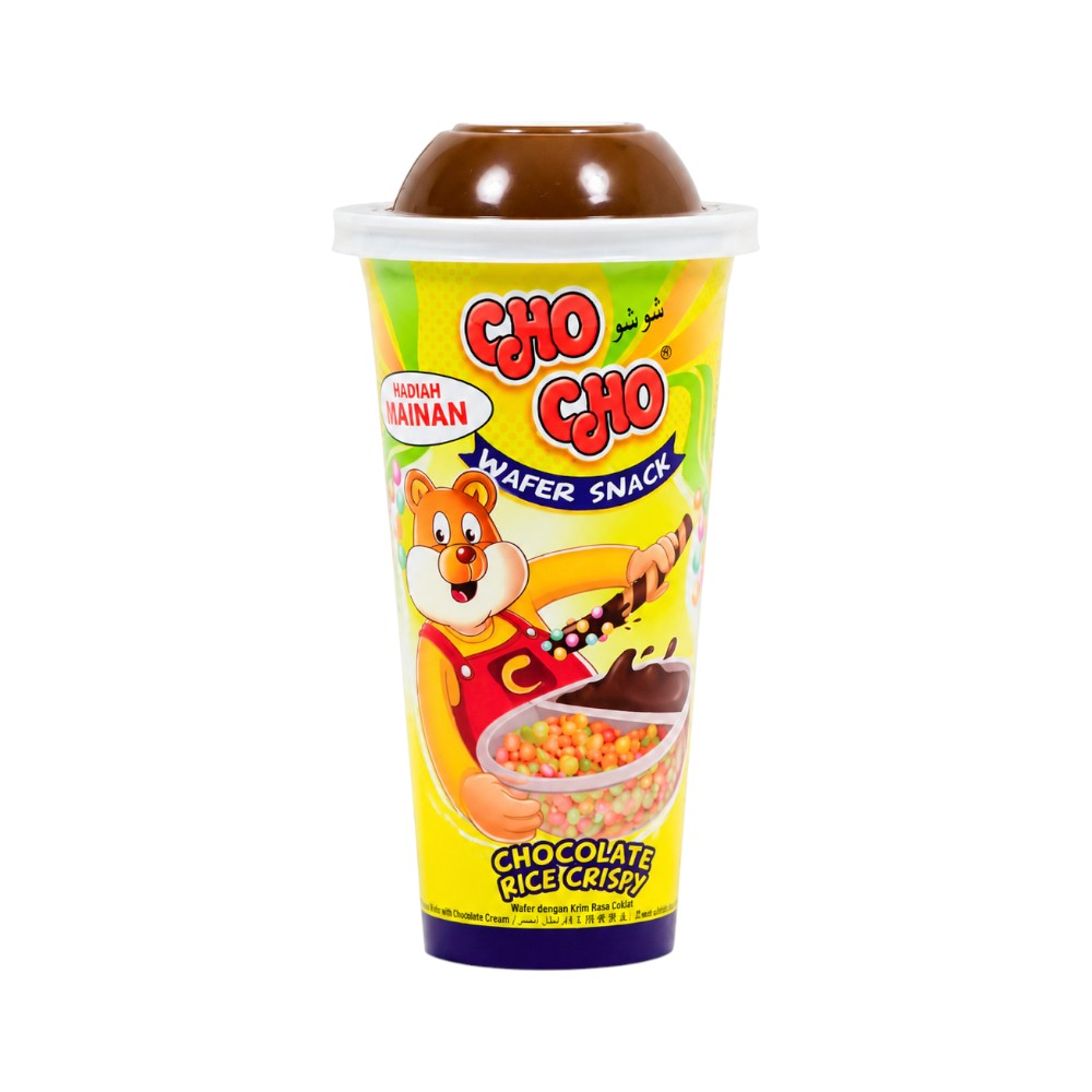 CHO CHO CHOCOLATE WAFER SNACK RICE CRISPY CUP 40 GM