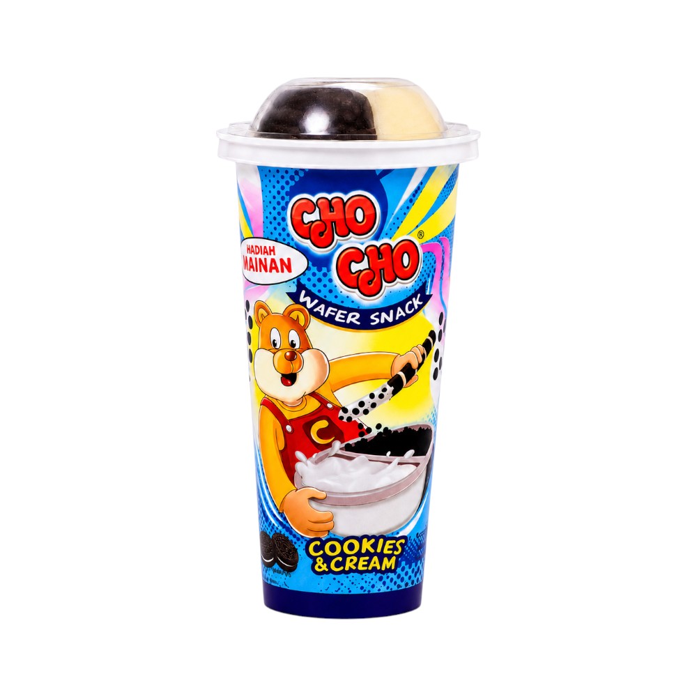 CHO CHO WAFER SNACK CUP COOKIES & CREAM 40 GM