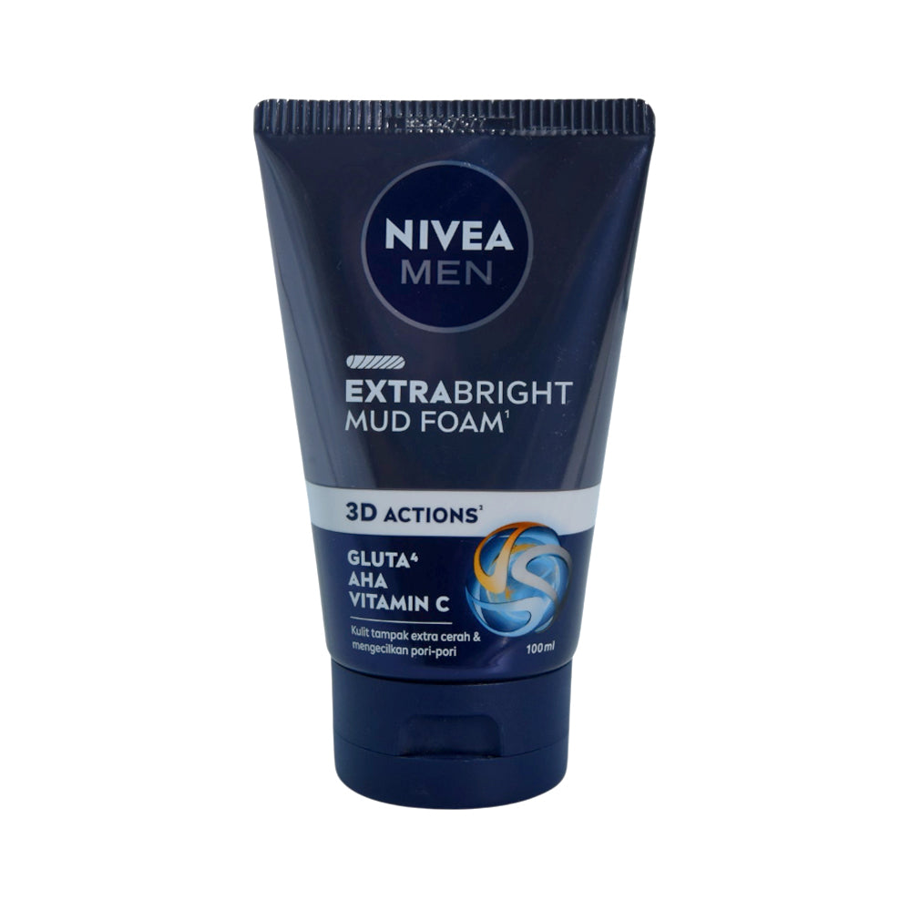 NIVEA MEN EXTRA BRIGHT MUD FOAM 3D ACTION 100ML