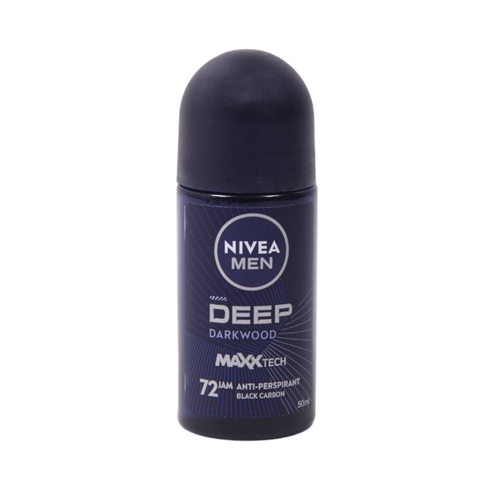 NIVEA MEN ROLL ON DEEP BLACK CARBON DARKWOOD 72H 50 ML