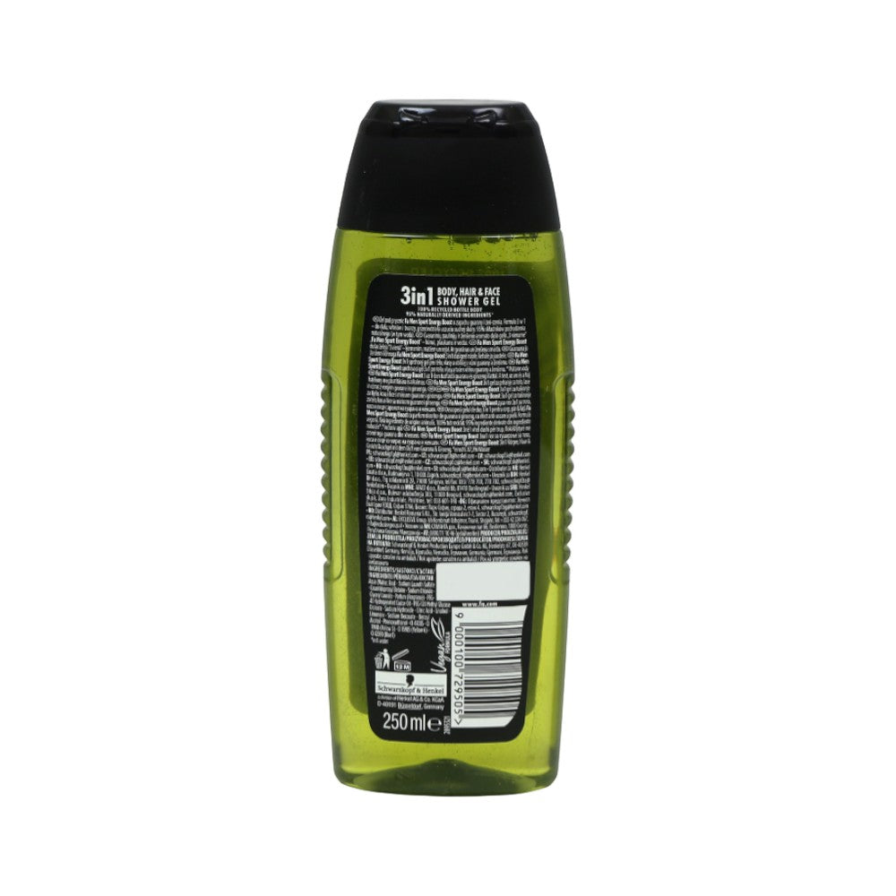 FA SHOWER GEL MEN SPORT ENERGY BOOST 3 IN 1 250 ML