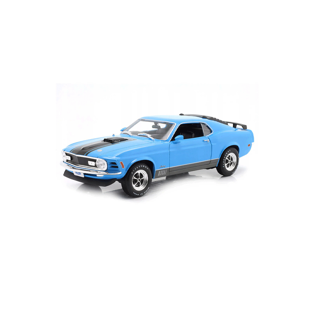 31453BU 118 FORD MUSTANG MACH 1 BLUE