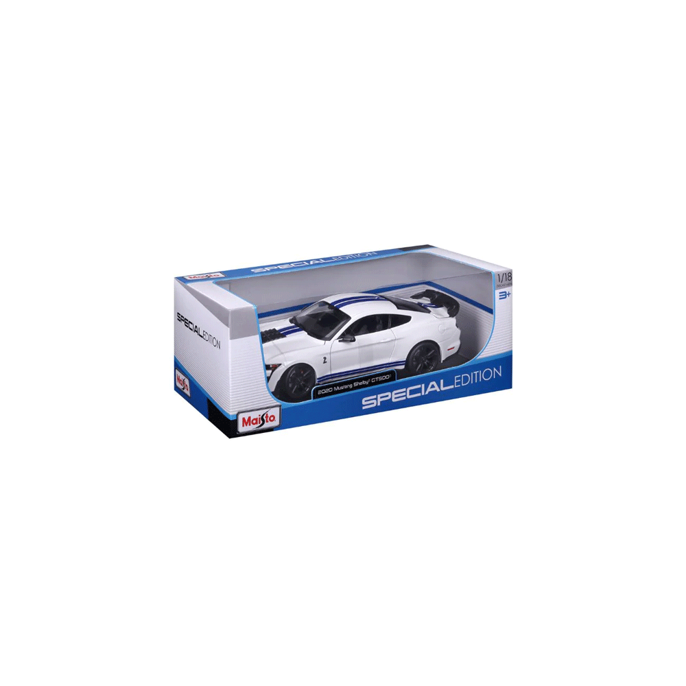 31452WT 118 MUSTANG SHELBY GT500 WHITE