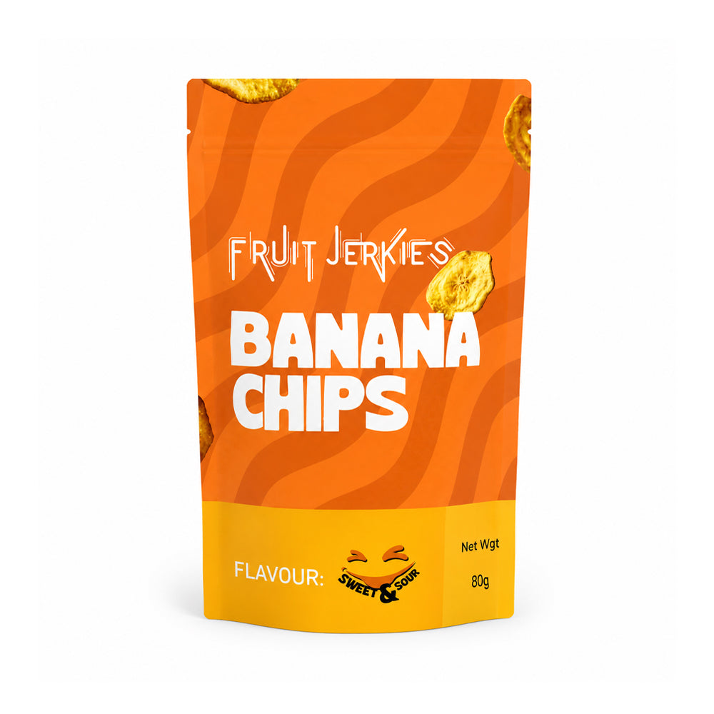 FRUIT JERKIES BANANA CHIPS SWEET & SOUR 80 GM