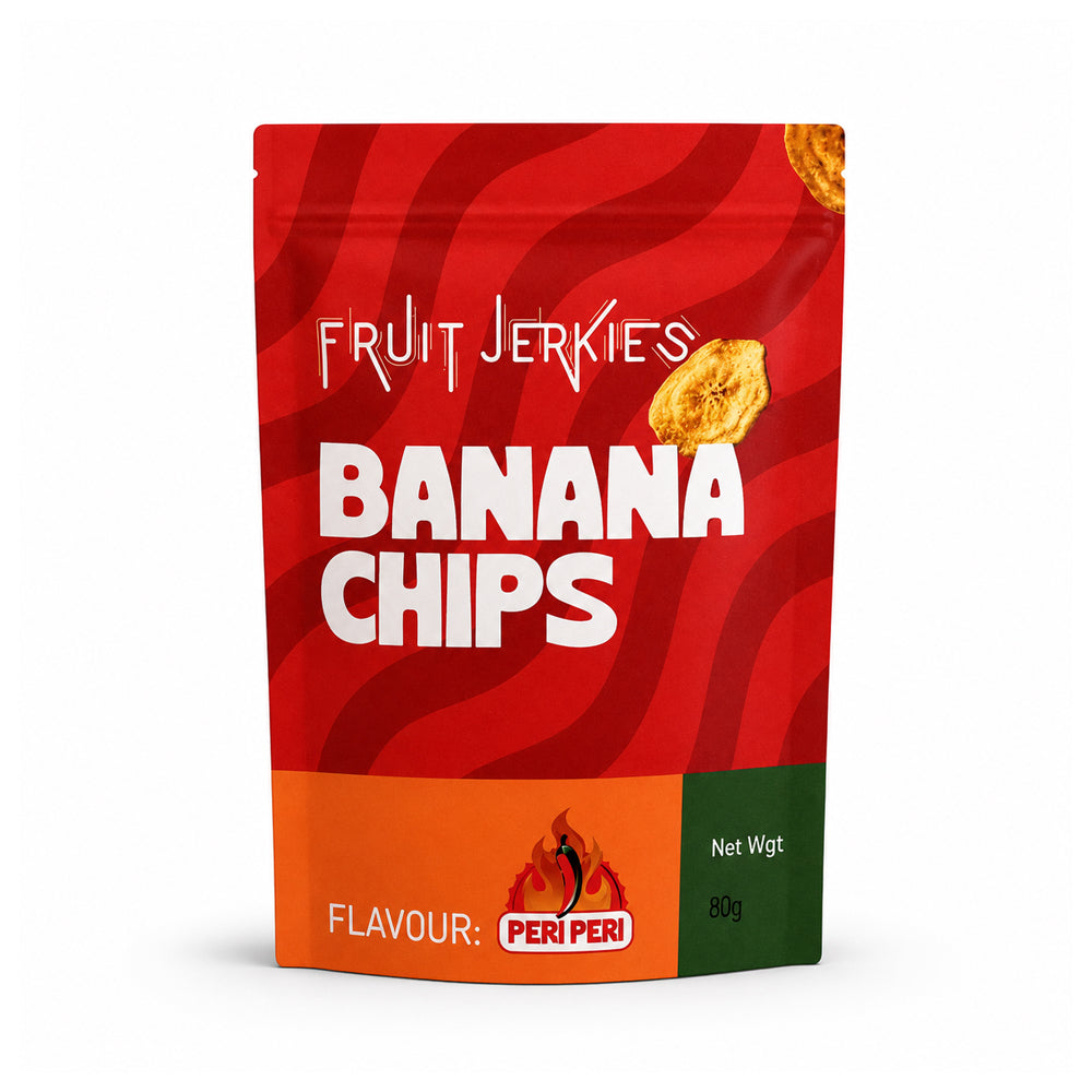 FRUIT JERKIES BANANA CHIPS PERI PERI 80 GM