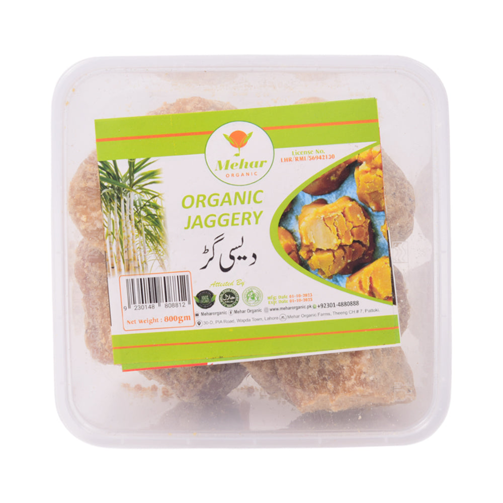 MEHAR ORGANIC DESI GURR 800GM