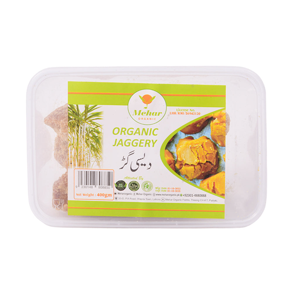 MEHAR ORGANIC DESI GURR 400GM