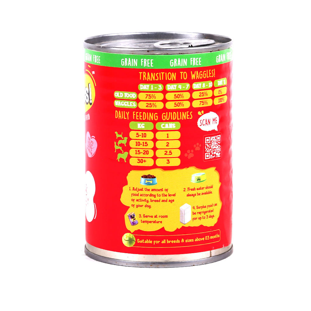 WAGGLES DOG FOOD BEEF & CARROT 400 GM
