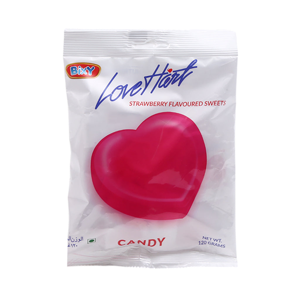 BIXY LOVE HEART STAWBERRY 120 GM