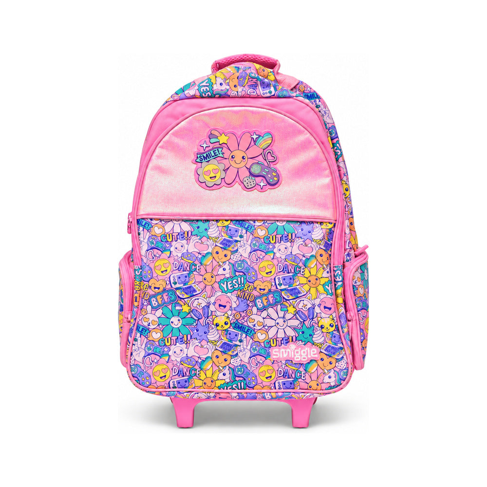 452660 SMIGGLE TROLLEY BAG SMILY 17INCH IR