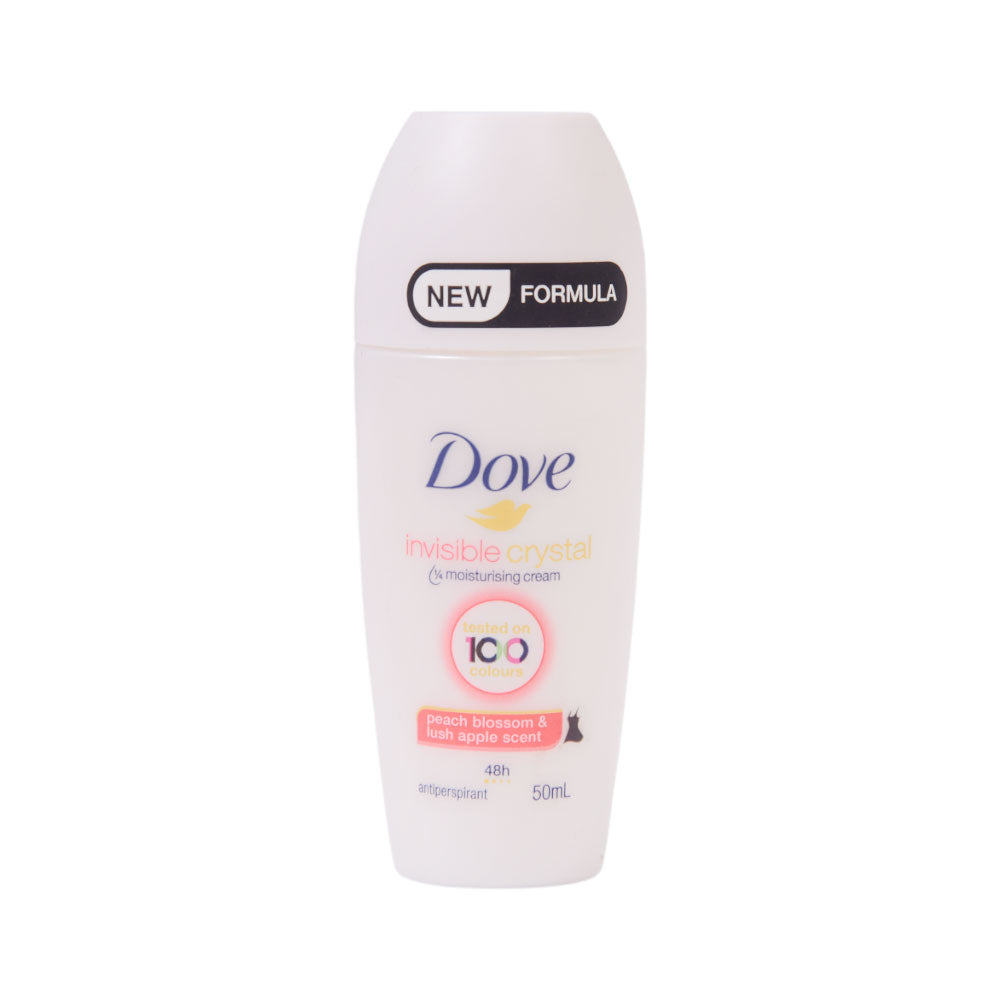 DOVE ROLL ON INVISBLE CRYSTAL PEACH BLOSSOM & LUSH APPLE 48H