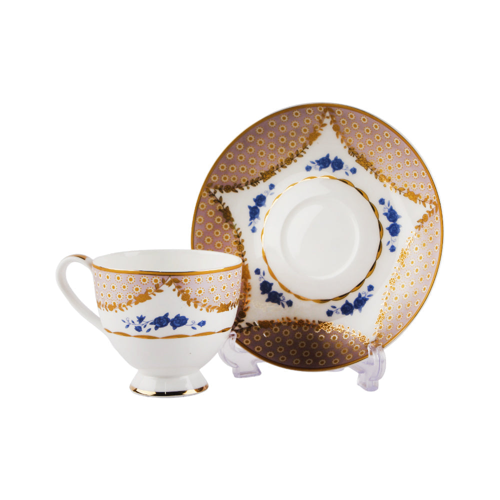 CUP & SAUCER SET ROYAL BISTRO 12PC 12-SO1-903G-P BASIC