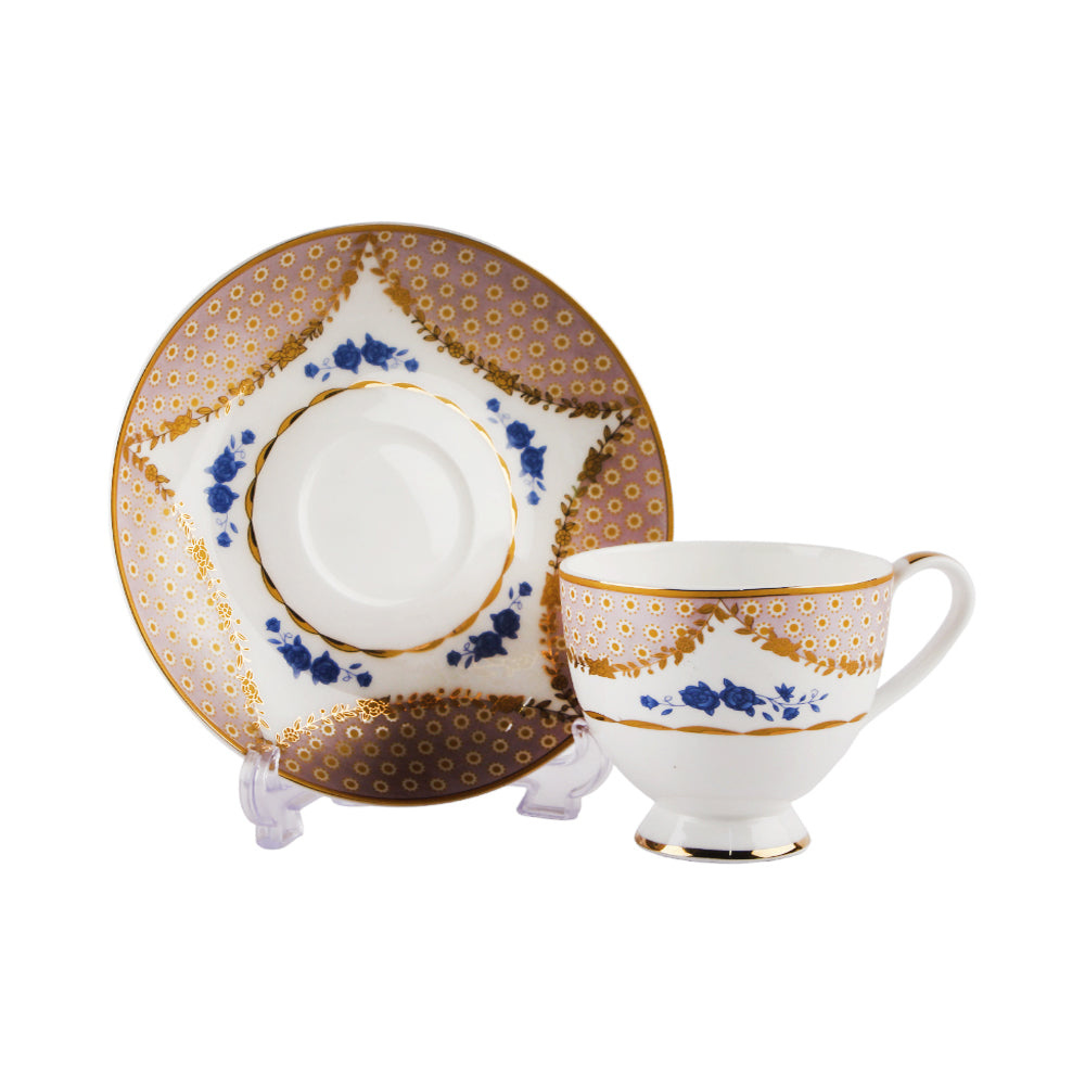 CUP & SAUCER SET ROYAL BISTRO 12PC 12-SO1-903G-P BASIC