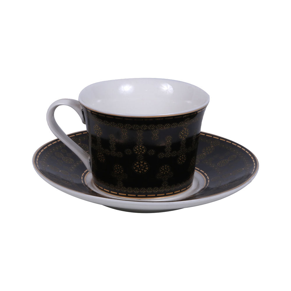 CUP & SAUCER SET ROYAL BISTRO 12PC 12-HH-915B BASIC