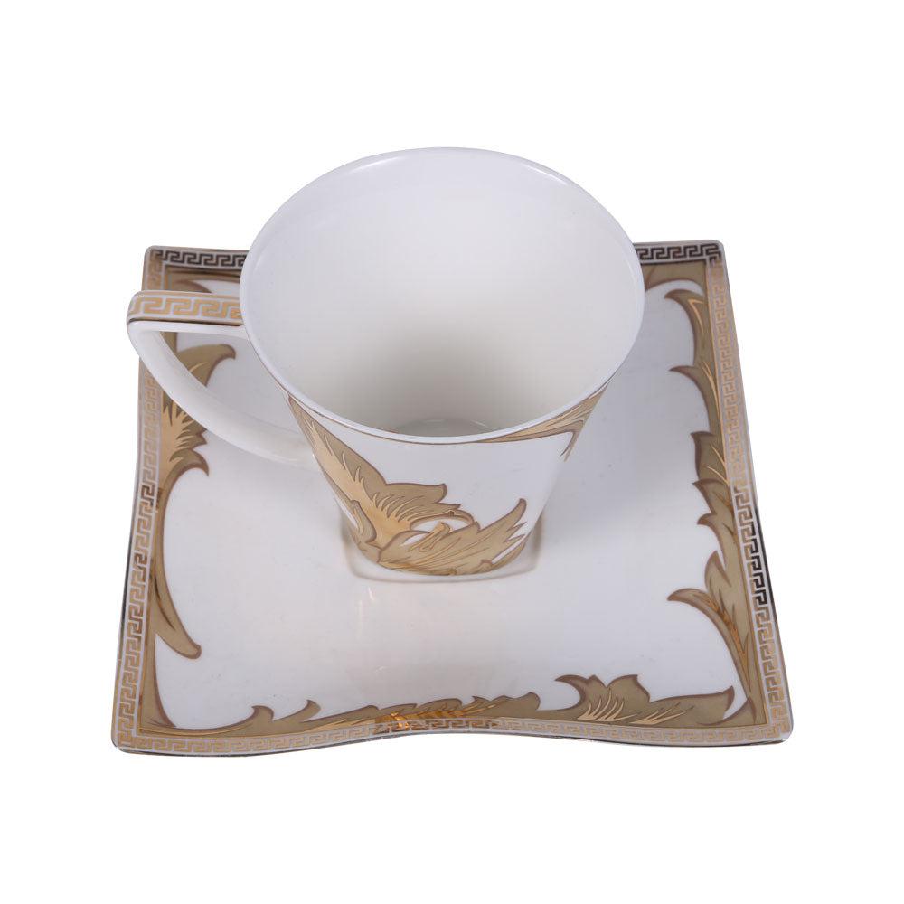 CUP & SAUCER SET ROYAL BISTRO 12PC SQUARE 12-FX-635N BASIC