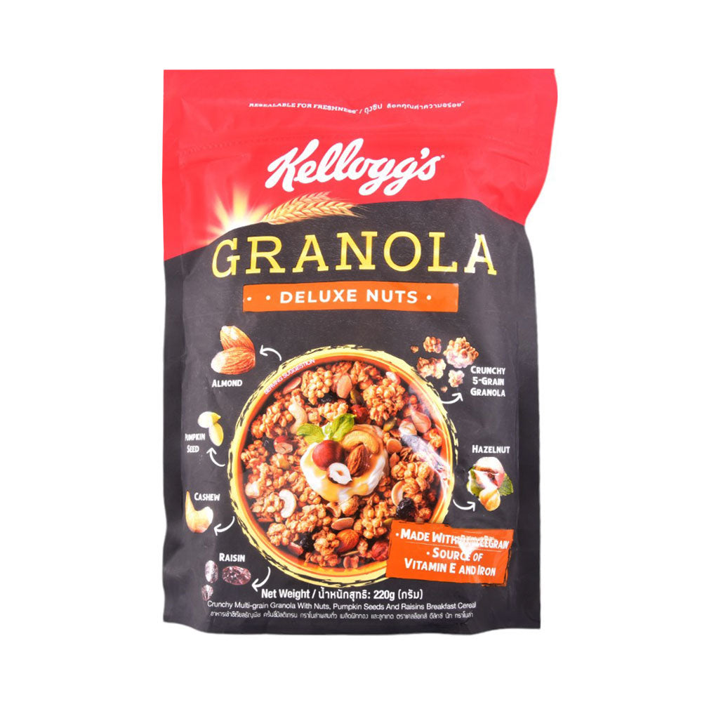KELLOGGS CEREAL GRANOLA DELUXE NUTS 220G
