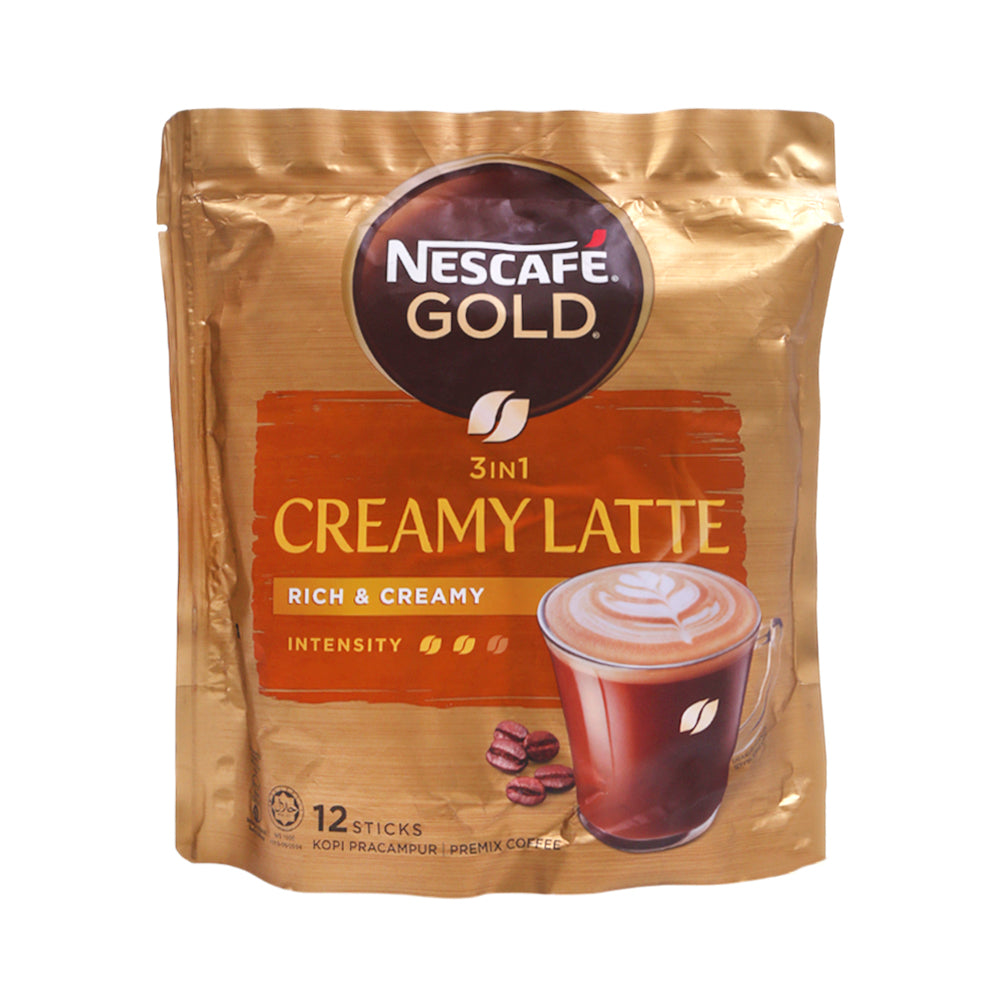 NESCAFE GOLD COFFE CREAMY LATTE RICH & CREAMY 12 PC 12X31