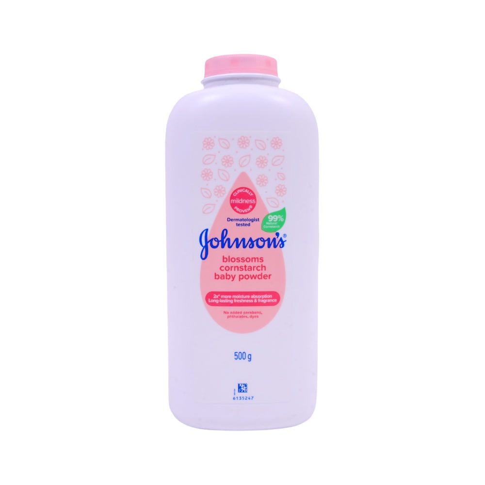 JHONSONS BABY POWDER BLOSSOMS CORNSTARCH 500G