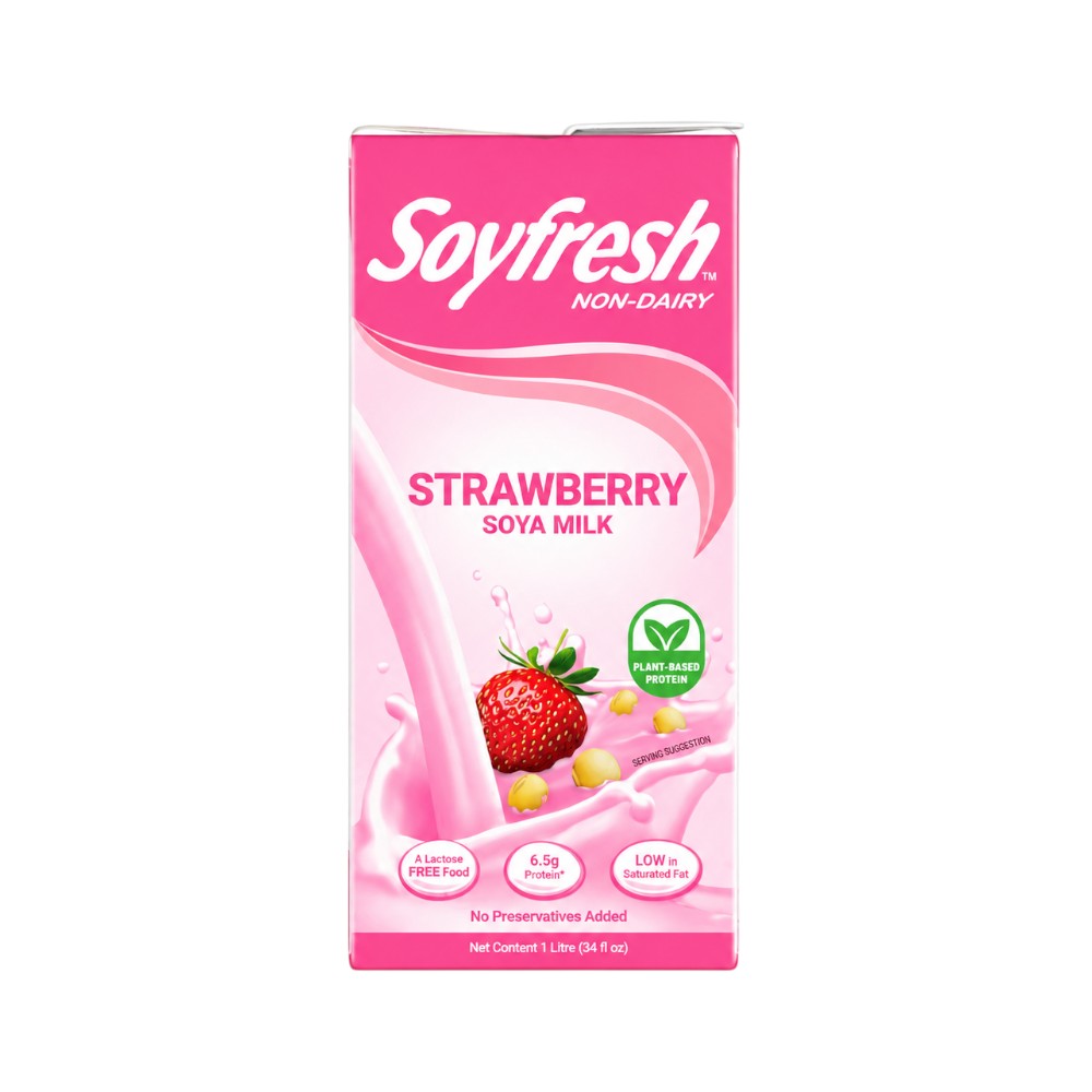 SOY FRESH SOYA MILK STRAWBERRY 1 LTR