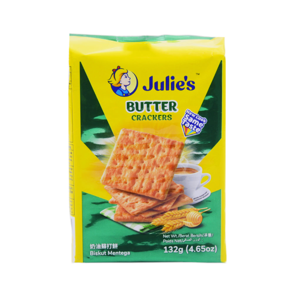 JULIES BUTTER CRACKERS BISCUITS MENTEGA 132 GM