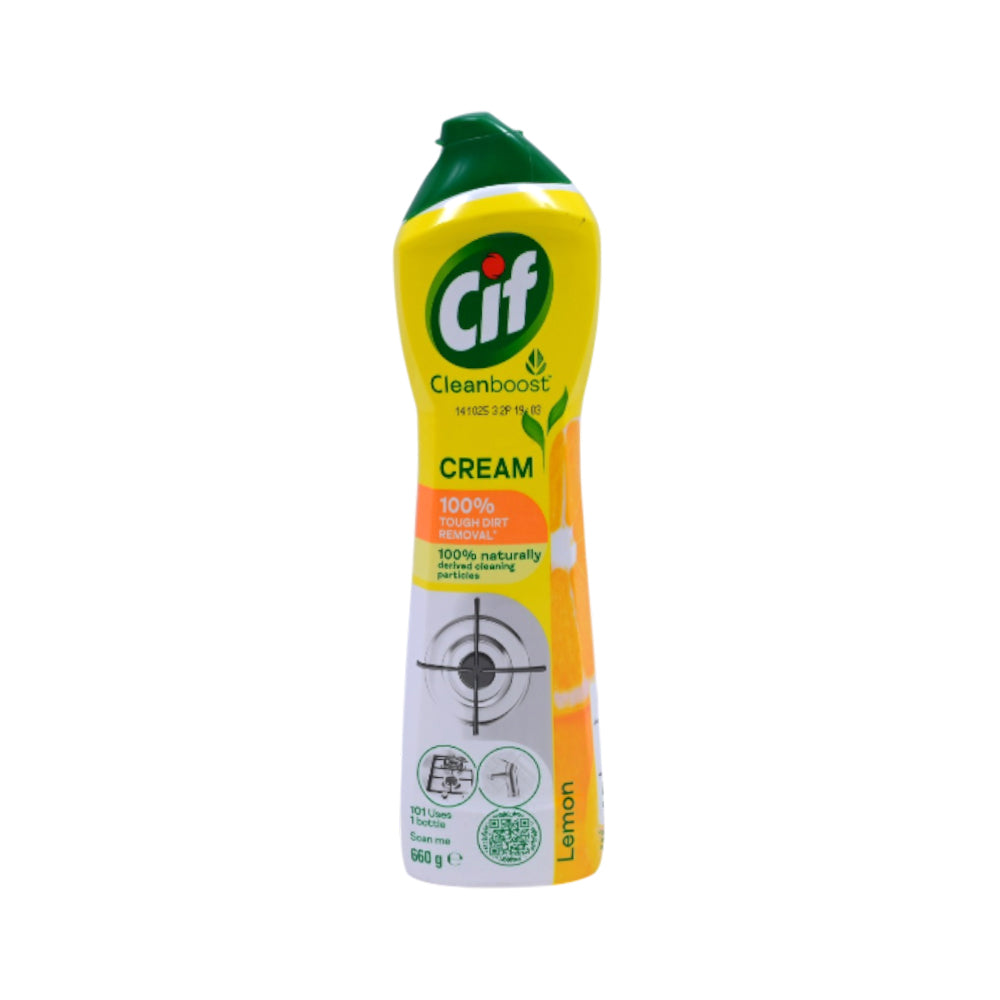 CIF CLEANBOOST DIRT REMOVAL CREAM LEMON 660 GM