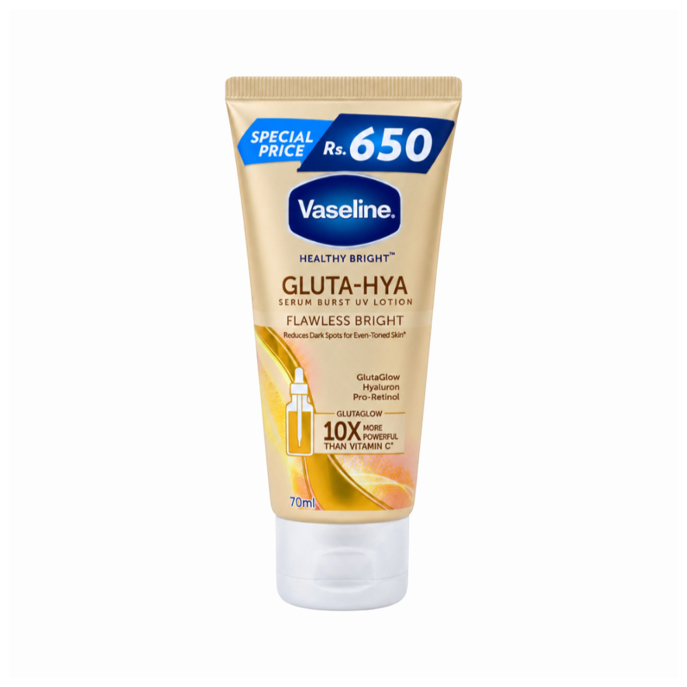 VASELINE GLUTA-HYA SERUM BURST FLAWLESS BRIGHT LOTION 70ML
