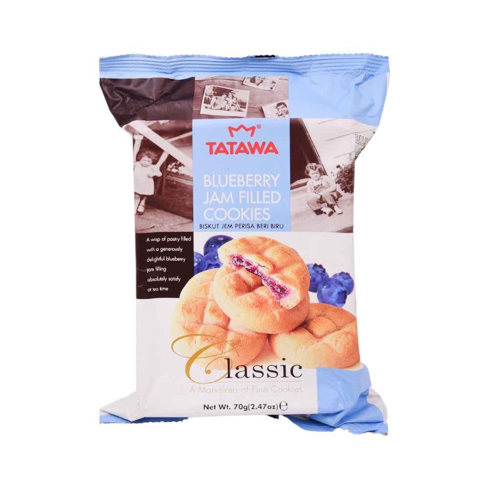 TATAWA COOKIE CLASSIC BLUEBERRY JAM FILLED 70 GM