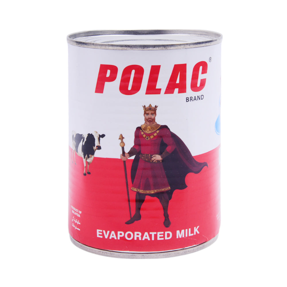 POLAC EVAPORATED MILK TIN 390 GM