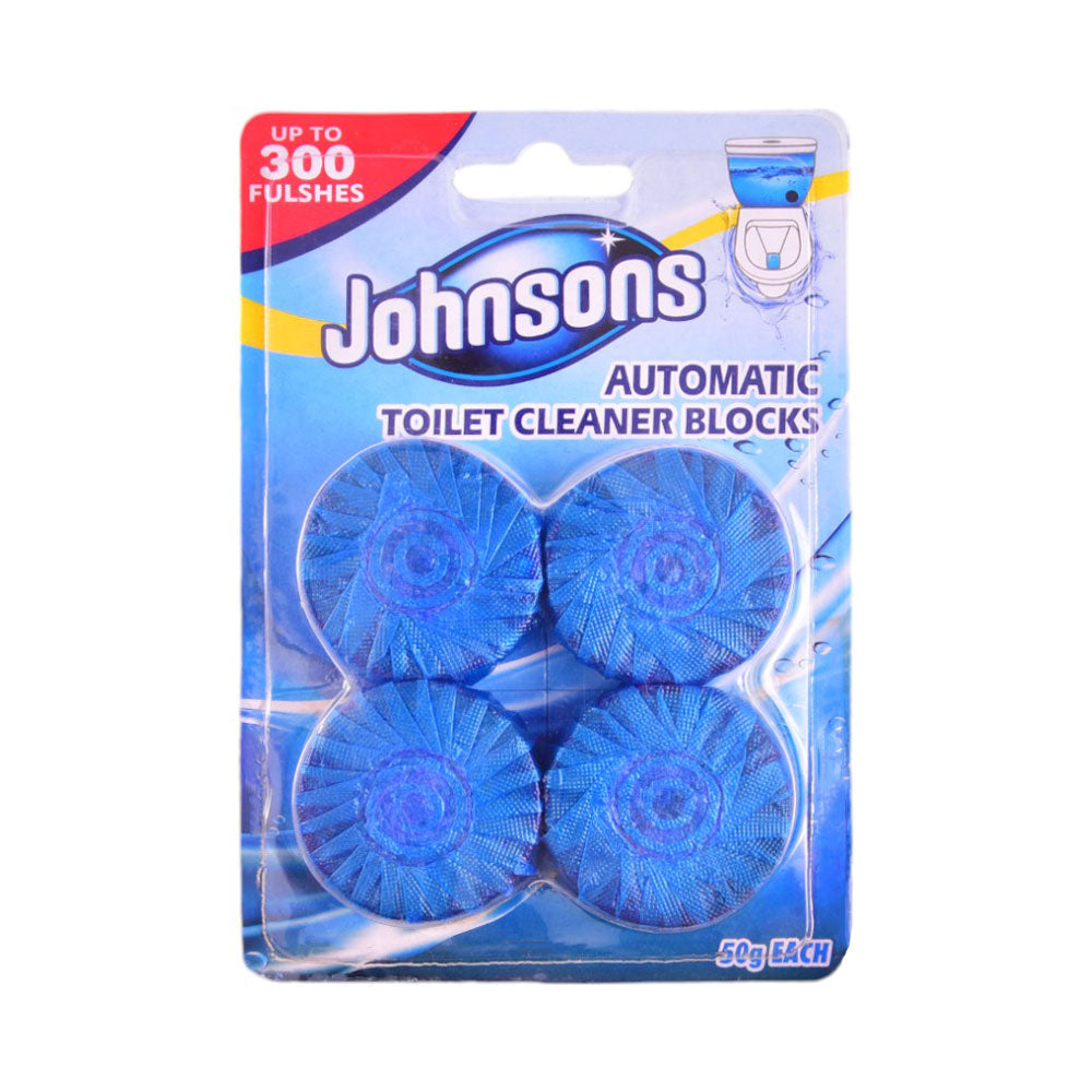JOHNSONS AUTOMATIC TOILET CLEANER BLOCK 4X50 GM – Al-Fatah