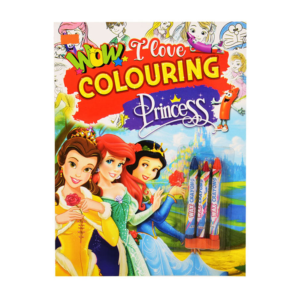 892 Princess Coloring Book with 3PC Cryon Color A.m