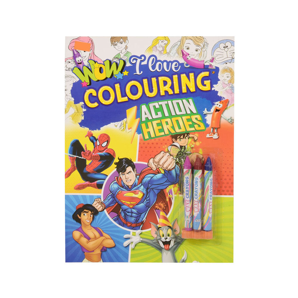 488 Wow I Love Coloring Action Heros Coloring Book A.m