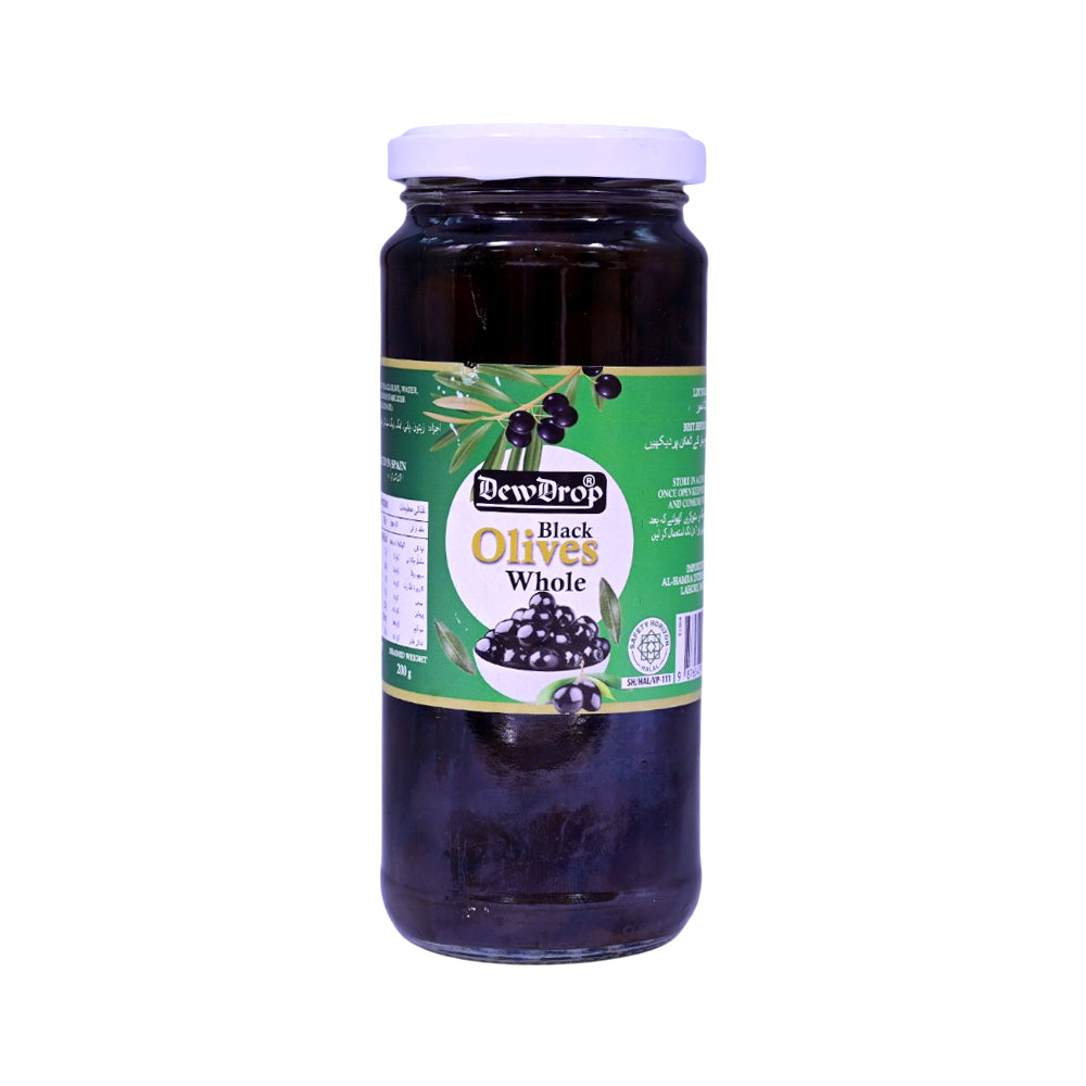 DEW DROP OLIVES BLACK WHOLE 320 GM
