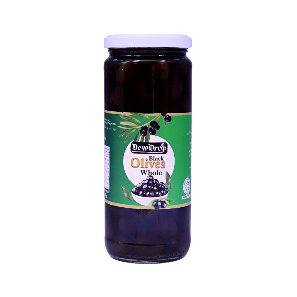 DEW DROP OLIVES BLACK WHOLE 430 GM