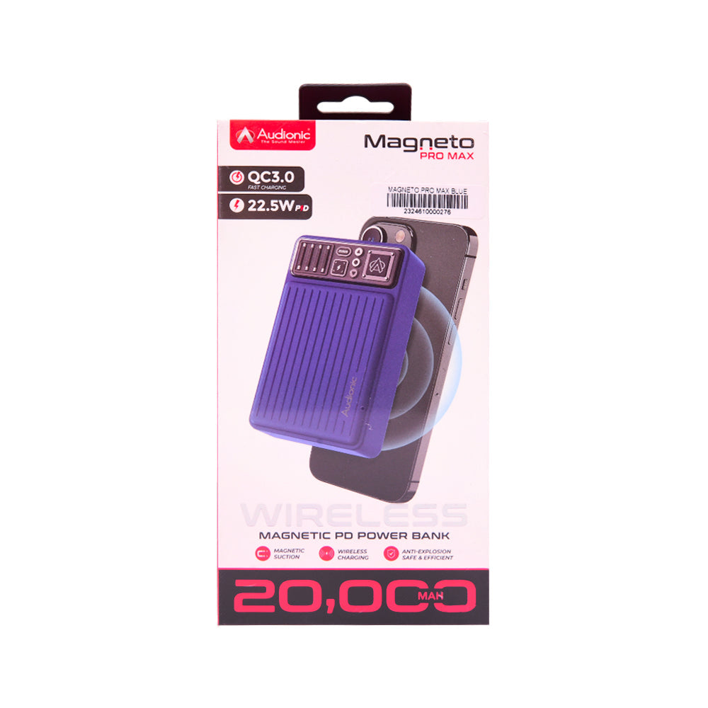 AUDIONIC POWERBANK MAGNETO PRO MAX BLUE 20000 MAH