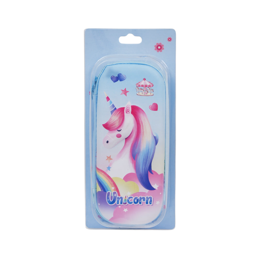 6525 PENCIL POUCH WITH ZIPPER UNICORN