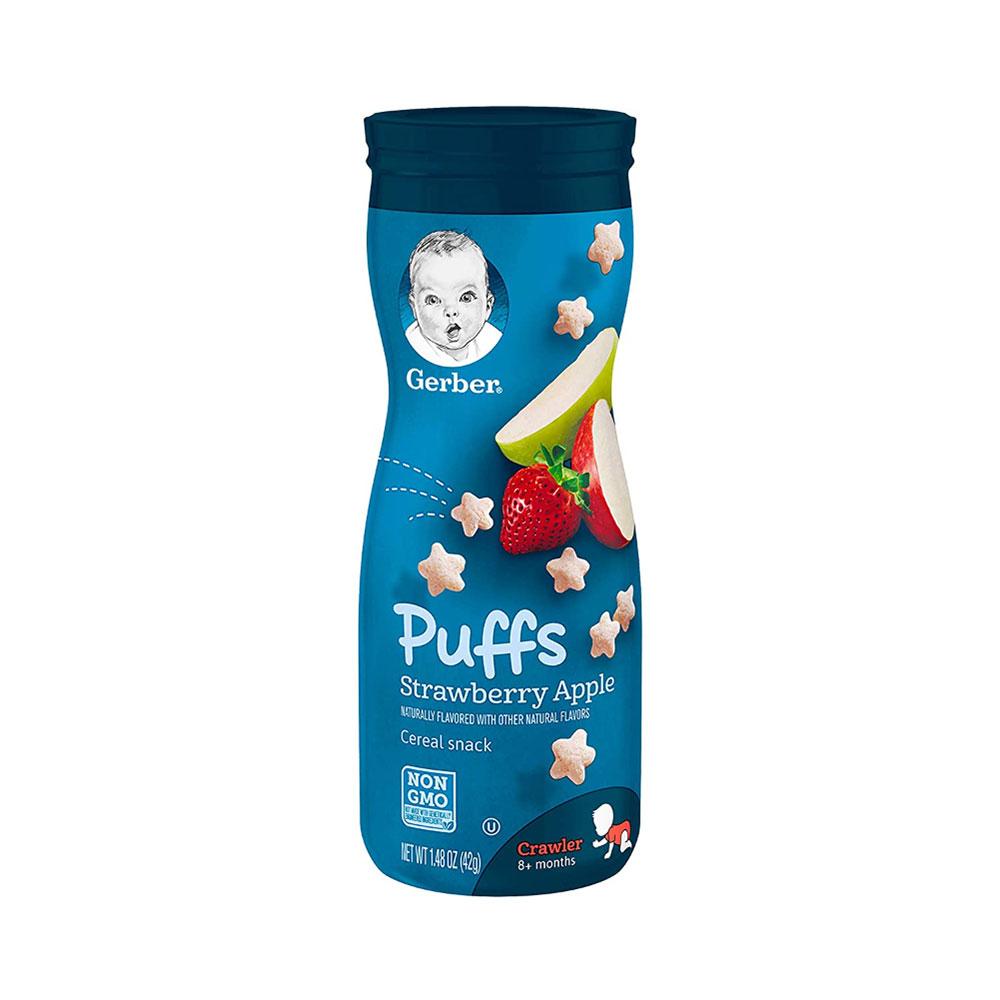 GERBER PUFFS CEREAL SNACK STRAWBERRY APPLE 42 GM