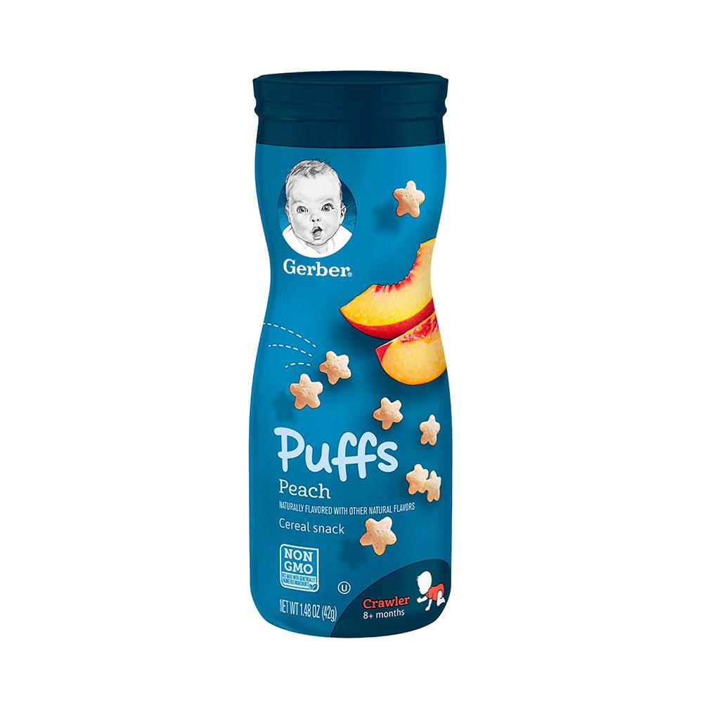 GERBER PUFFS CEREAL SNACK PEACH 42 GM