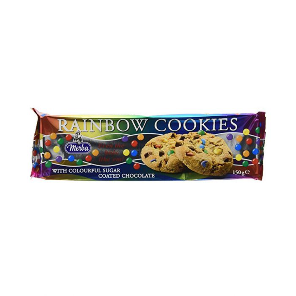 MERBA COOKIES RAINBOW WITH COLOURFUL SUGAR 150 GM