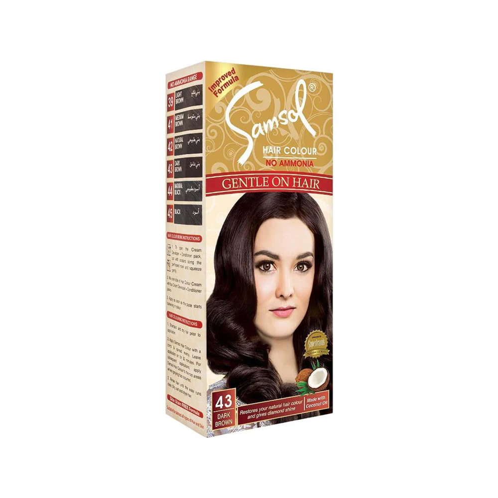 SAMSOL HAIR COLOR DARK BROWN NO43
