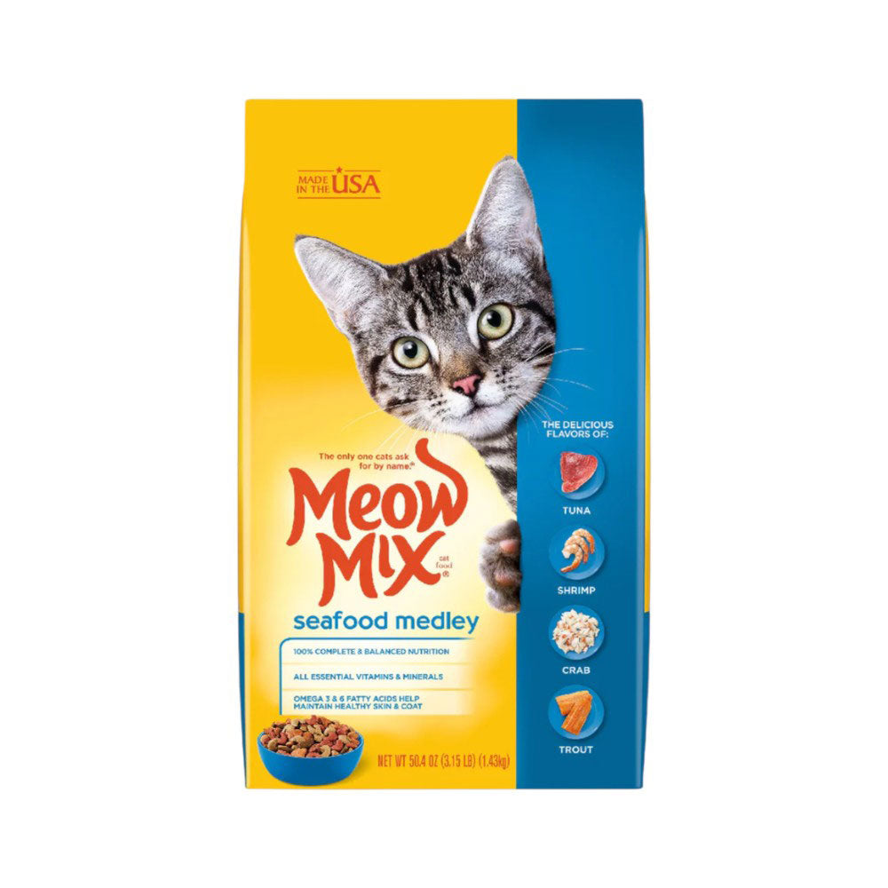 MEOW MIX CAT FOOD SEAFOOD MEDLEY 1.43 KG