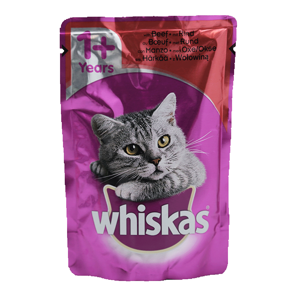 WHISKAS CAT FOOD JELLY MIXED SELECTION 1+YEAR 100 GM