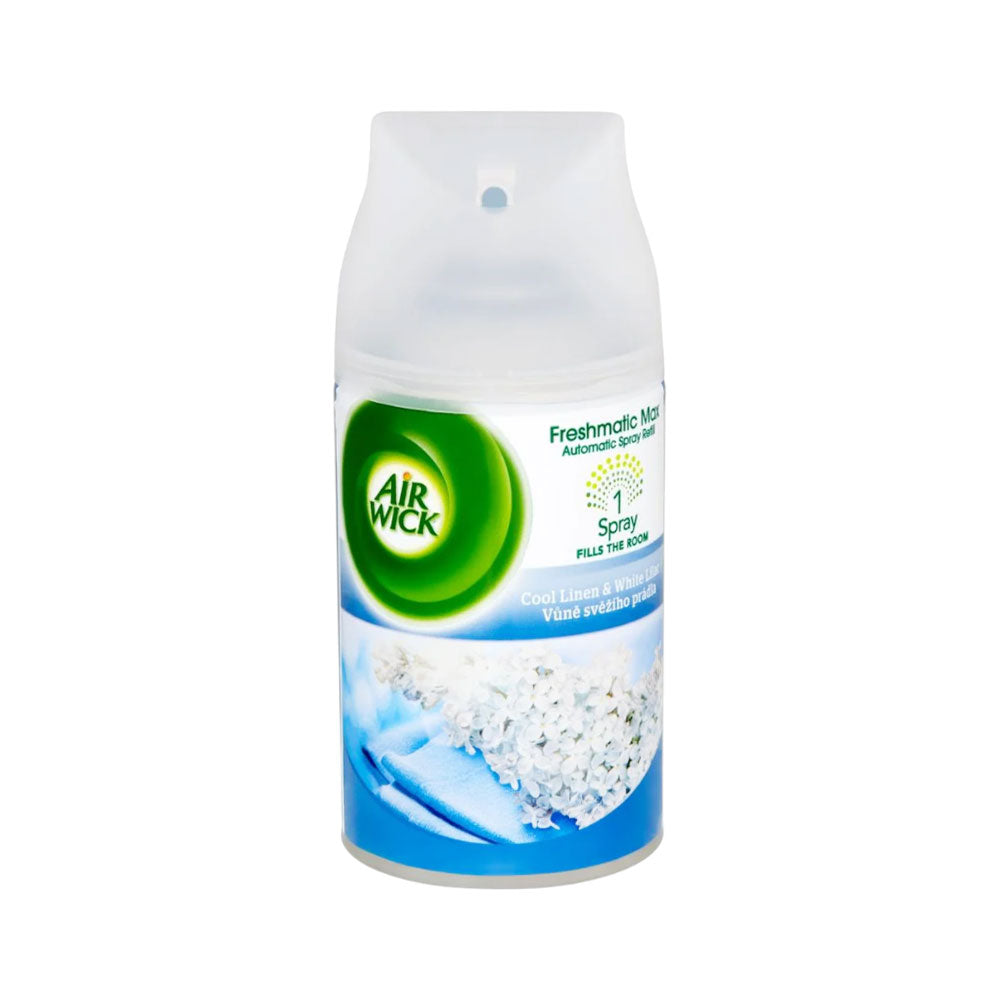 AIR WICK AIR FRESHNER COOL LINEN AND WHITE LILAC 250 ML