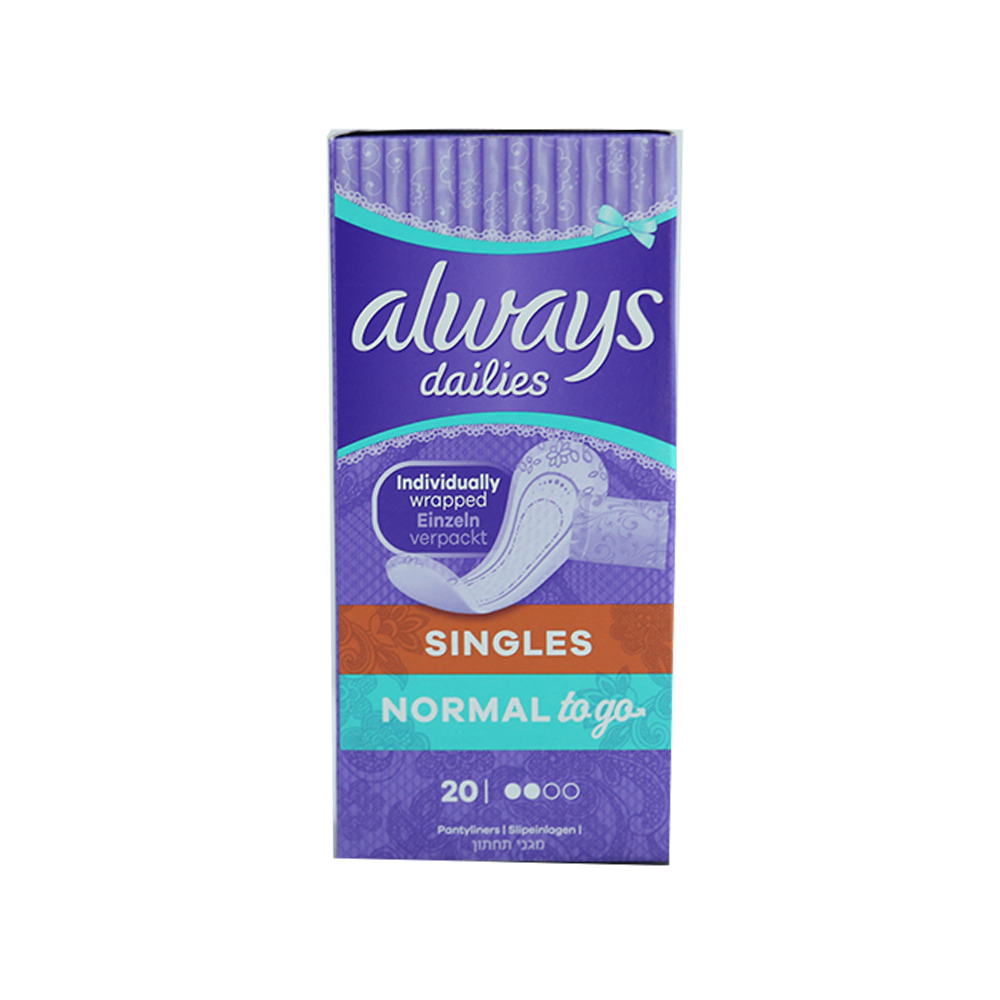 ALWAYS SANITARY PAD SINGLES NORMAL 20S